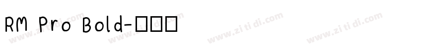 RM Pro Bold字体转换